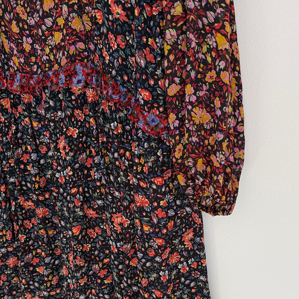Anthropologie Helene Mixed Floral Print Boho Tunic Dress - Picture 7 of 10